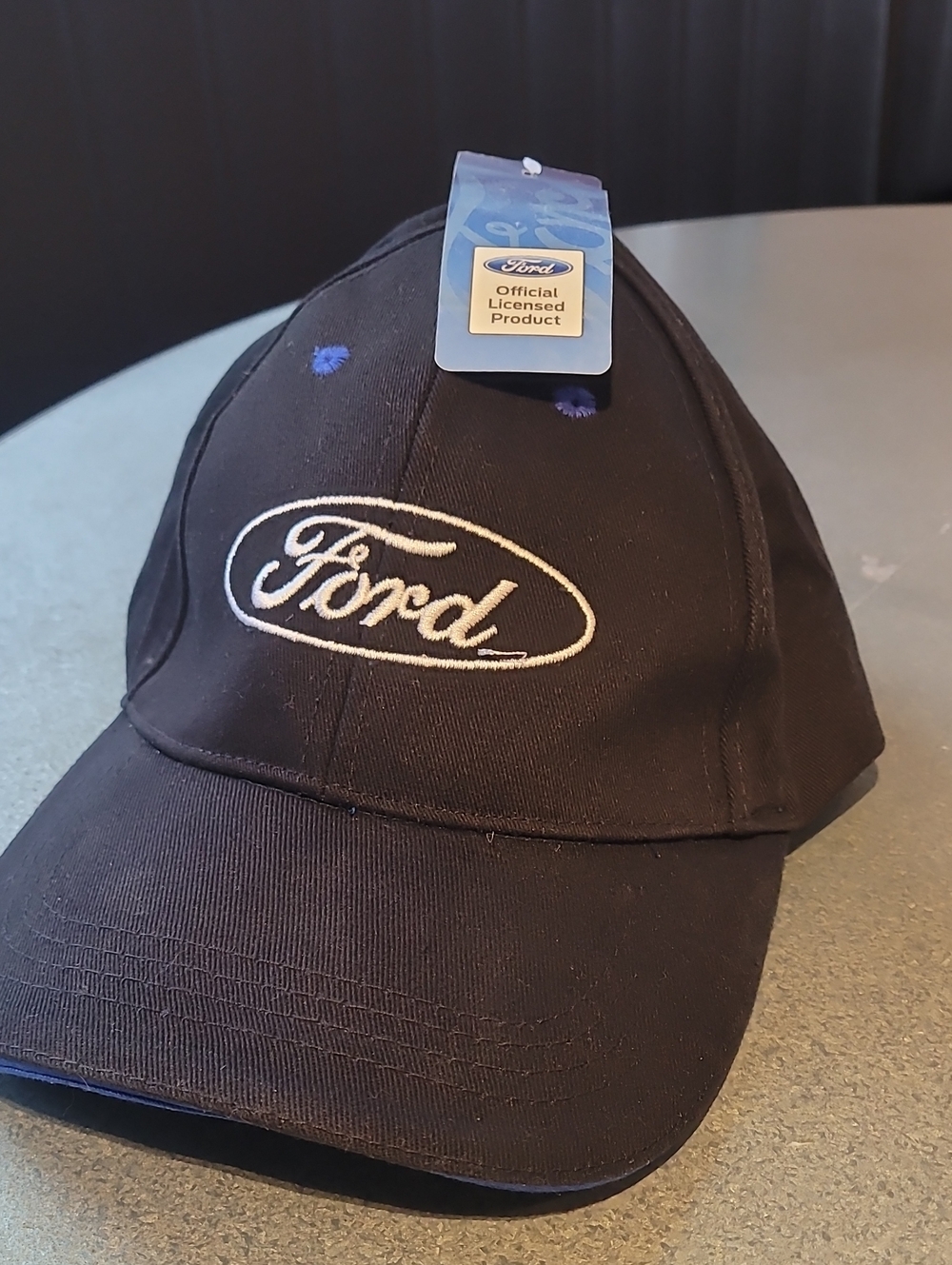 Ford Black Cap with White Embroidered Logo NWT Adjustable